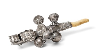 Lot 2248 - A George II Silver Rattle, Sandilands Drinkwater (Grimwade Unregistered 3792), circa 1740, with...