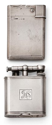 Lot 2266 - A Dunhill Silver Lighter, Alfred Dunhill, London 1963, Pat No. 390107, with engine turned...