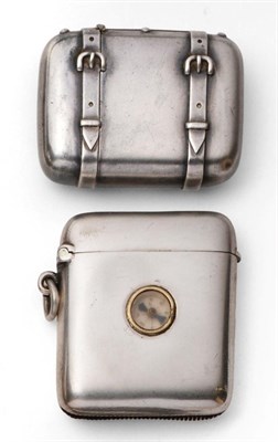 Lot 2270 - A Novelty Victorian Silver Vesta Case, William Summers, London 1876, modelled as a suitcase,...