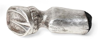 Lot 2283 - A Silver Novelty Horse's Fetlock and Hoof Pin Cushion, marks indistinct, London early 20th century