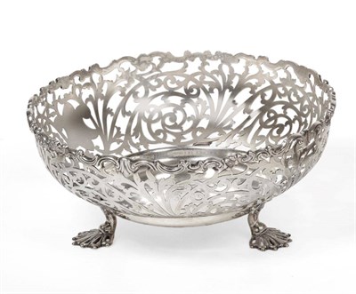 Lot 2287 - An Edwardian Pierced Silver Bowl, James Wakely & Frank Clarke Wheeler, London 1903, with C...