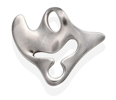 Lot 2011 - A Silver Georg Jensen 'Amoeba' Brooch, Designed by Henning Koppel, model 322, measures 3.6cm by 5cm