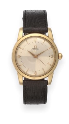 Lot 2187 - A Gold Plated Automatic Centre Seconds Wristwatch, signed Omega, model: Seamaster, ref:...