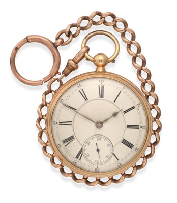 Lot 2212 - An 18ct Gold Open Faced Pocket Watch, signed L Gross, Briggate, Leeds, 1874, lever movement...