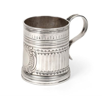 Lot 2258 - A Small Queen Anne Silver Mug, William Fleming, London 1710, slightly tapering cylindrical...