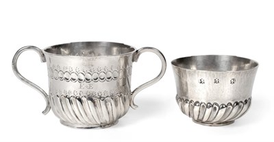 Lot 2259 - A Small Queen Anne Silver Porringer, John Gibbon (Jacksons p.157), London, probably 1705, twin...