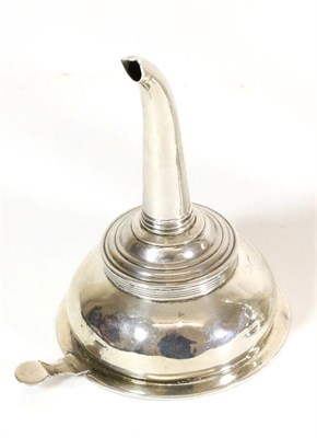 Lot 2261 - A George III Silver Wine Funnel, William Bateman, London 1819, with reeded borders, 12cm long,...