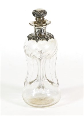 Lot 2269 - A Late Victorian Scottish Silver Mounted Glass Decanter, Robert Scott, Glasgow 1899, with...