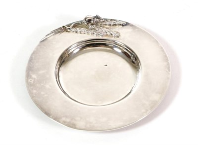 Lot 2292 - Sarah Jones: A Circular Silver Pin Dish, London 1979, featuring a mouse perched on three ears...