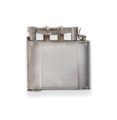 Lot 2315 - A Dunhill Silver Plated Combination Lighter, Lipstick and Compact, 1st half 20th century, with...