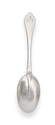 Lot 2327 - A Queen Anne Provincial Silver Dog Nose Table Spoon, Peter Pemberton I, Chester 1705, with...