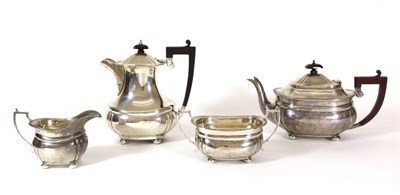 Lot 2334 - A Matched Silver Four Piece Tea Service, I S Greenberg & Co, Birmingham 1935-38, the hot water...