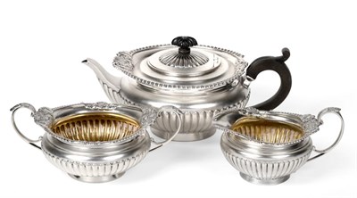 Lot 2343 - A Victorian Silver Three Piece Tea Service of George III Style, Walter & John Barnard, London 1891