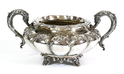 Lot 2363 - A William IV Silver Twin Handled Sugar Bowl, Messrs Barnard, London 1831, squat circular and...