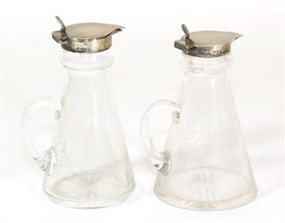 Lot 2365 - Two Similar Silver Mounted Whisky Noggins, Mappin & Webb, Birmingham 1912 and Hukin & Heath,...