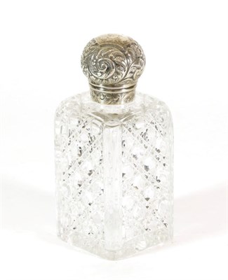 Lot 2379 - A Late Victorian Silver Mounted Cut Glass Perfume Bottle, John Grinsell & Sons, London 1898, of...