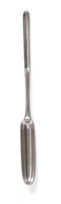 Lot 2384 - A George III Silver Marrow Scoop, William Sumner & Richard Crossley, London 1774, with bead...