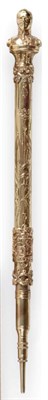 Lot 2404 - A Victorian Gold Duke of Wellington Commemorative Pencil, unmarked, tests as 9ct, with design...