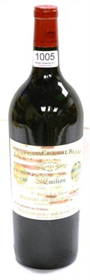 Lot 1005 - Chateau Cheval Blanc 1973, St Emilion, magnum U: into neck, bin soiled label