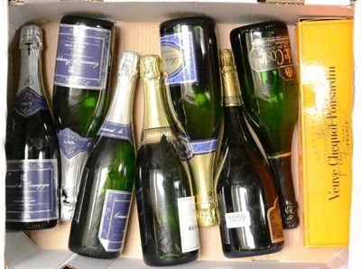 Lot 1059 - A Mixed Parcel of Champagne and Sparkling Wine Including: Veuve Clicquot NV; Cave de Lugny...