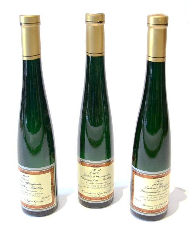 Lot 1087 - Trabener Wurzgarten Beerenauslese-Riesling 2005, Baronesse von Gilsa, half bottle (x12) (twelve...