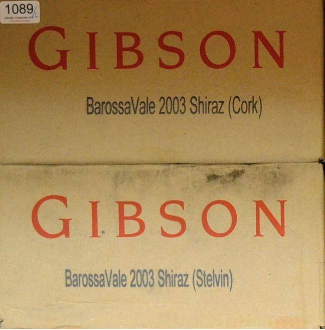 Lot 1089 - Gibson Barossavale Wines Shiraz 2003, Barossa Valley, half case (x2) (twelve bottles)