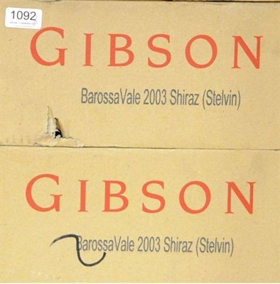 Lot 1092 - Gibson Barossavale Wines Shiraz 2003, Barossa Valley, half case (x2) (twelve bottles)