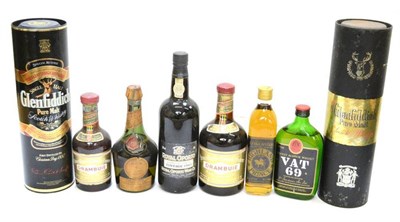 Lot 1118 - A Mixed Parcel Including: Royal Oporto 1983, vintage port; Dom Benedictine; Glendfiddich,...