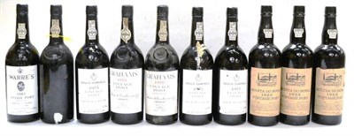 Lot 1128 - Gould Campbell 1975, vintage port (x3); Quinta do Noval 1982, vintage port (x3); Grahams 1970,...