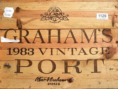 Lot 1129 - Graham 1983, vintage port, owc (twelve bottles)