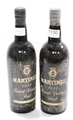 Lot 1130 - Martinez 1955, vintage port (x2) (two bottles)