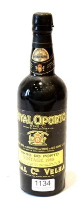 Lot 1134 - Royal Oporto 1958, vintage port U: into neck