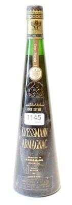 Lot 1145 - Kressmann Cour Royal Armagnac, circa 1960's, no capacity stated, 40 proof