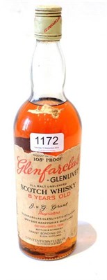 Lot 1172 - Glenfarclas Glenlivet 8 Year Old, All Malt Unblended Scotch Whisky, J & G Grant, 26 2/3 fl ozs, 105