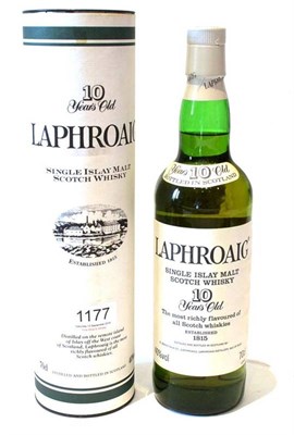 Lot 1177 - Laphroaig 10 Year Old Pre Royal Warrant, 70cl, 40%, with original carton