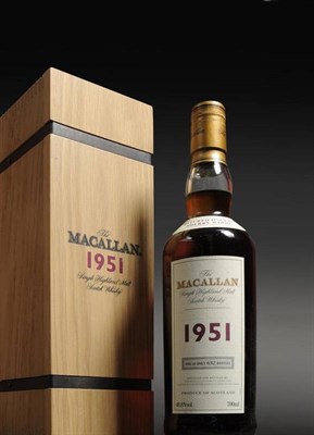 Lot 1180 - Macallan 1951, Single Highland Malt Scotch Whisky, limited edition of 632 bottles, 700ml, 48.8%, in