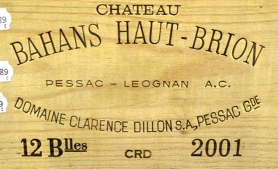 Lot 2004 - Chateau Bahans Haut-Brion 2001, Pessac-Leognan, owc (twelve bottles)