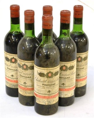 Lot 2019 - Chateau Croizet Bages 1969, Pauillac (x5) (five bottles) U: all upper shoulder and bin soiled