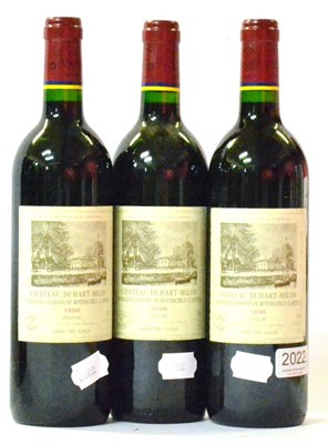 Lot 2022 - Chateau Duhart-Milon 1996, Pauillac (x3) (three bottles) U: into neck