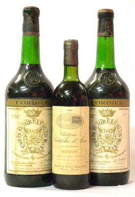 Lot 2028 - Chateau Graud Larose 1970, St Julien, magnum (x2); Chateau Patache d Aux 1982 (three bottles)...