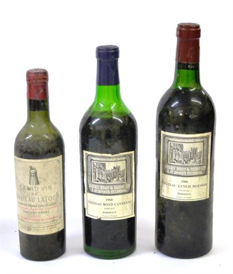 Lot 2043 - *NB Chateau Latour 1948, Half Bottle Pauillac; Chateau Boyd Cantenac 1964, Margaux; Chateau...