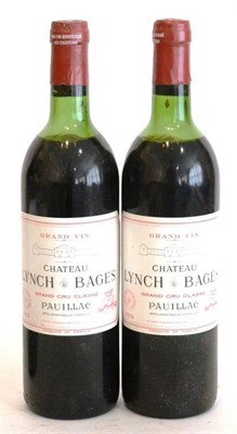 Lot 2052 - Chateau Lynch Bages 1979, Pauillac (x2) (two bottles) U: upper shoulder