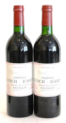 Lot 2053 - Chateau Lynch Bages 1985, Pauillac (x2) (two bottles) U: top shoulder