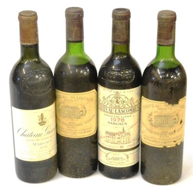 Lot 2059 - Chateau Margaux 1971, Margaux (x2); Chateau Lascombes 1978, Margaux; Chateau Giscours 1978, Margaux