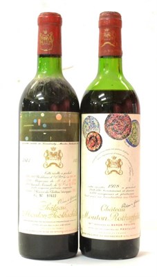 Lot 2063 - Chateau Mouton Rothschild 1971, Pauillac; Chateau Mouton Rothschild 1978, Pauillac (two bottles) U