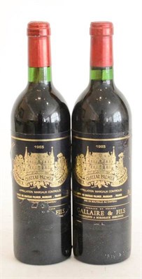 Lot 2067 - Chateau Palmer 1983, Margaux (x2) (two bottles) U: into neck