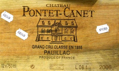 Lot 2073 - Chateau Pontet-Canet 2006, Pauillac, owc (twelve bottles)