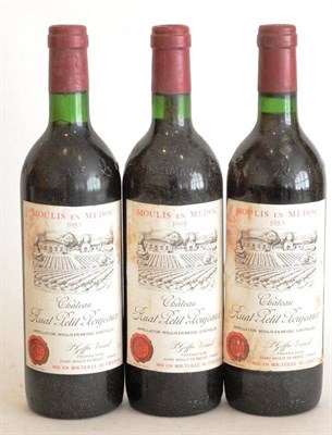 Lot 2074 - Chateau Poujeaux 1983, Moulis-en-Medoc (x3) (three bottles) U: into neck