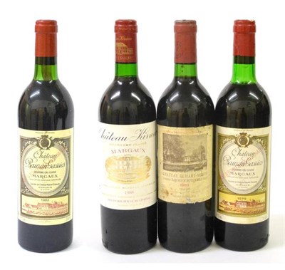 Lot 2076 - Chateau Rauzan-Gassies 1982 & 1979, Margaux; Chateau Kirwan 1988, Margaux; Chateau Duhart Milon...