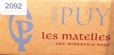 Lot 2092 - Chateau Puy Les Matelles Rose 2009, Minervois, half case (x2) (twelve bottles)